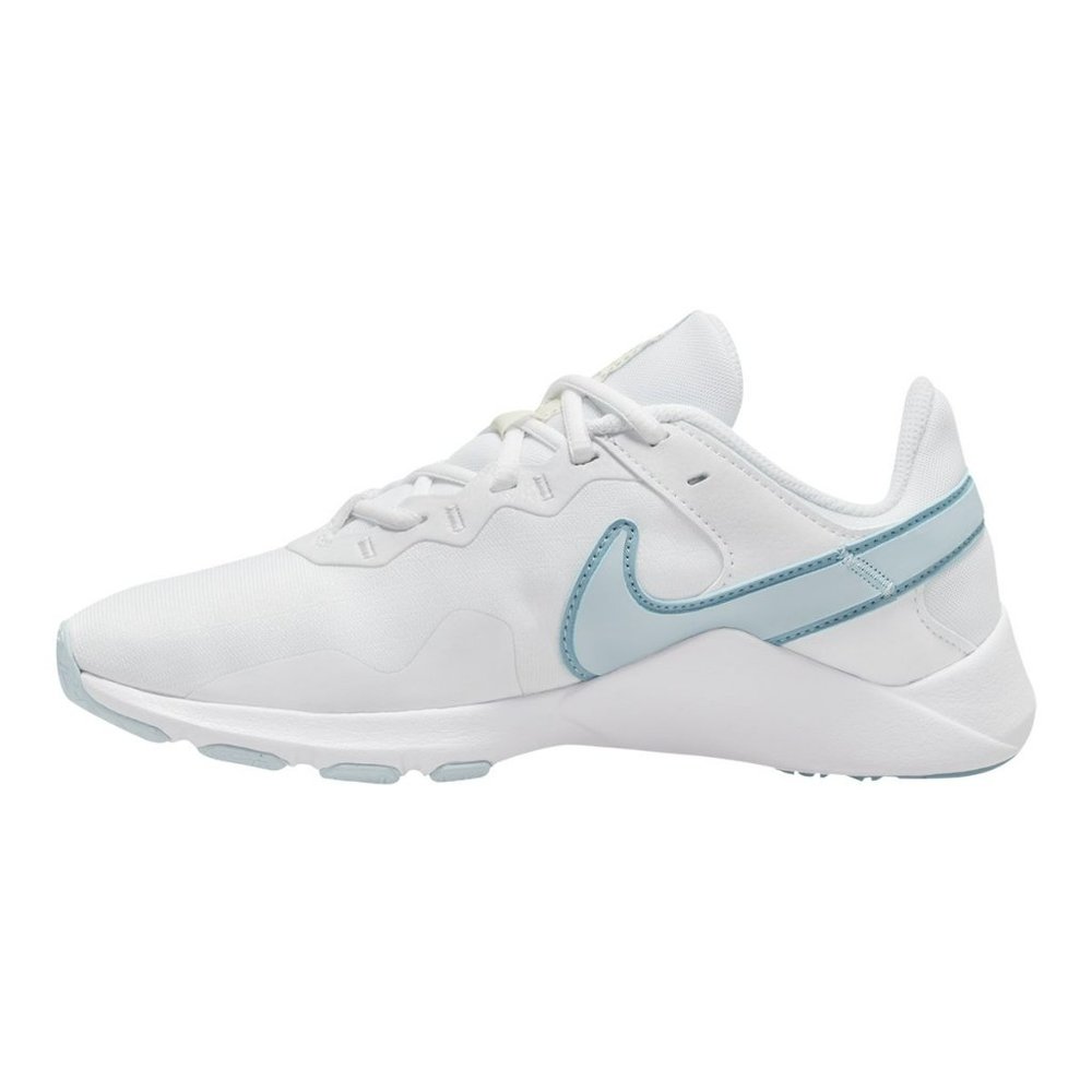 Nike Women's White and Light Blue Training Sneakers